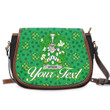 Ireland Wynne Irish Family Crest Saddle Bag - Pretty Green Plaid Irish Shamrock A7 | 1stIreland