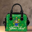 Ireland Wray Irish Family Crest Shoulder Handbag - Pretty Green Plaid Irish Shamrock A7 | 1stIreland