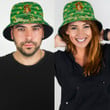 Ireland Heath Irish Family Crest Bucket Hat - Luxury Golden Irish Shamrock A7