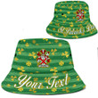 Ireland Keating or O Keaty Irish Family Crest Bucket Hat - Luxury Golden Irish Shamrock A7 | 1stIreland
