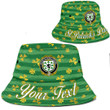 Ireland House of O GALLAGHER Irish Family Crest Bucket Hat - Luxury Golden Irish Shamrock A7 | 1stIreland