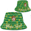 Ireland McMahon or McMahan Irish Family Crest Bucket Hat - Luxury Golden Irish Shamrock A7 | 1stIreland