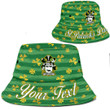 Ireland Metcalf or Metcalfe Irish Family Crest Bucket Hat - Luxury Golden Irish Shamrock A7 | 1stIreland