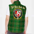 Ireland House of O RIORDAN Irish Family Crest Padded Vest Jacket - Irish National Tartan A7
