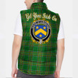 Ireland House of O MONOHAN Irish Family Crest Padded Vest Jacket - Irish National Tartan A7