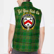 Ireland House of WALSH Irish Family Crest Padded Vest Jacket - Irish National Tartan A7