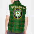 Ireland House of O MOONEY Irish Family Crest Padded Vest Jacket - Irish National Tartan A7