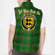 Ireland House of O ROURKE Irish Family Crest Padded Vest Jacket - Irish National Tartan A7