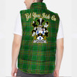 Ireland Jackson Irish Family Crest Padded Vest Jacket - Irish National Tartan A7