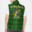 Ireland Kenney or O Kenny Irish Family Crest Padded Vest Jacket - Irish National Tartan A7