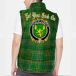 Ireland House of O KEEFFE Irish Family Crest Padded Vest Jacket - Irish National Tartan A7