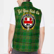 Ireland House of KINSELLA Irish Family Crest Padded Vest Jacket - Irish National Tartan A7