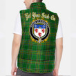Ireland House of O KEARNEY Irish Family Crest Padded Vest Jacket - Irish National Tartan A7