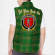 Ireland House of O LOUGHLIN Irish Family Crest Padded Vest Jacket - Irish National Tartan A7