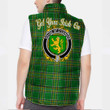 Ireland House of O CONNOR Kerry Irish Family Crest Padded Vest Jacket - Irish National Tartan A7