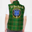 Ireland House of DARCY Irish Family Crest Padded Vest Jacket - Irish National Tartan A7