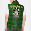 Ireland McKeown or Keon Irish Family Crest Padded Vest Jacket - Irish National Tartan A7