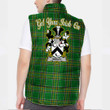 Ireland Wirley Irish Family Crest Padded Vest Jacket - Irish National Tartan A7
