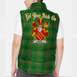 Ireland Miles or Moyles Irish Family Crest Padded Vest Jacket - Irish National Tartan A7