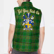 Ireland Orr Irish Family Crest Padded Vest Jacket - Irish National Tartan A7