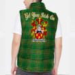 Ireland Whitchurch Irish Family Crest Padded Vest Jacket - Irish National Tartan A7