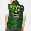 Ireland Lyons or Lyne Irish Family Crest Padded Vest Jacket - Irish National Tartan A7