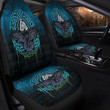 1st Ireland Viking Car Seat Covers - Valhalla Norse Mythology Raven Black Crow Viking - Cyan Version Car Seat Covers A7