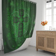 1st Ireland Celtic Shower Curtain - Irish Saint Patrick Day Celtic Cross Shower Curtain A35