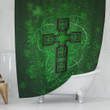1st Ireland Celtic Shower Curtain - Irish Saint Patrick Day Celtic Cross Shower Curtain A35