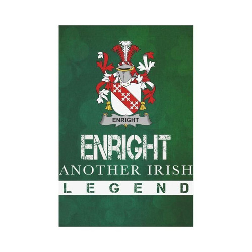 Irish Garden Flag, Enright Family Crest Shamrock Yard Flag A9