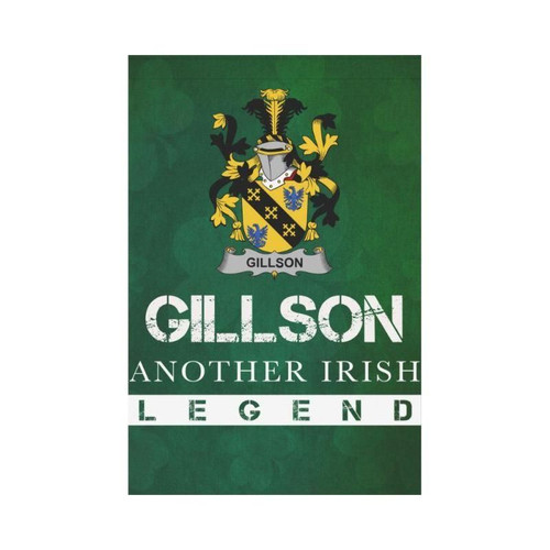 Irish Garden Flag, Gillson Family Crest Shamrock Yard Flag A9