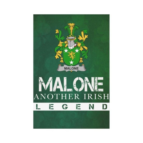 Irish Garden Flag, Malone Family Crest Shamrock Yard Flag A9