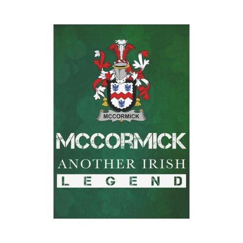 Irish Garden Flag, Mccormick Family Crest Shamrock Yard Flag A9