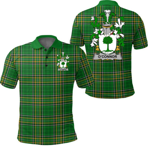 Connor or O'Connor (Don) Family Crest Ireland Polo Shirt - Irish National Tartan A7