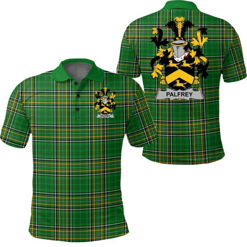 Palfrey Family Crest Ireland Polo Shirt - Irish National Tartan A7