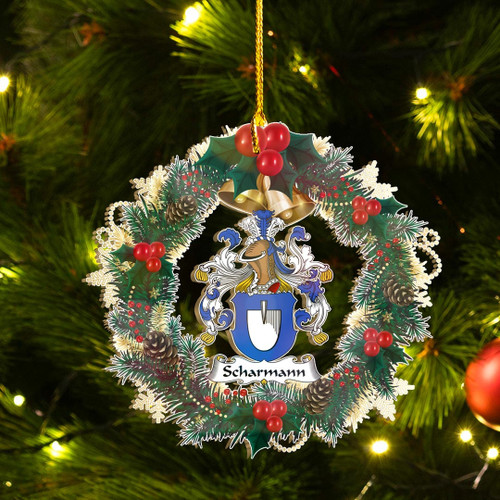 1stIreland Germany Ornament  - Scharmann German Family Crest Custom Shape Ornament - Christmas Wreath A7