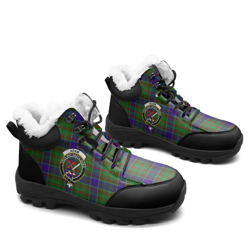 1stIreland Boots - Adam Clan Tartan Crest Fleece Boots A7