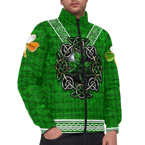 1stireland Clothing - Shamrock Circle Patrick's Day - Padded Jacket A95
