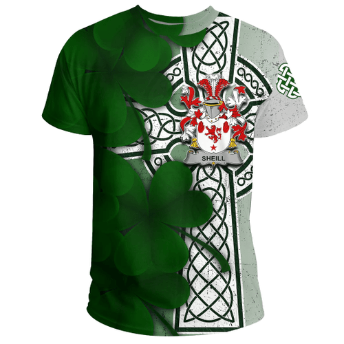 1stIreland Clothing - Sheill or O Sheil Crest Family Ireland Pattrick Day T-Shirt A35