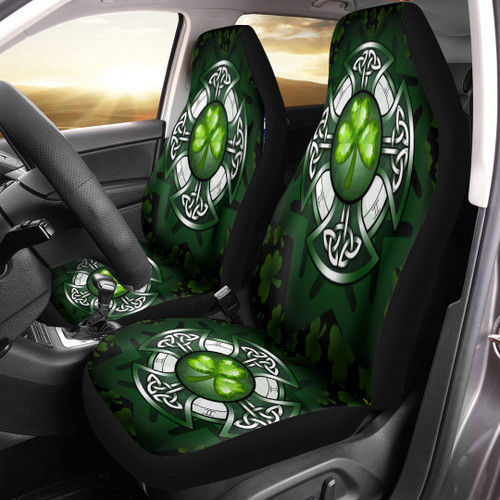 1stIreland Car Seat Cover - Irish Cross Celtic Shamrock Car Seat Cover A35
