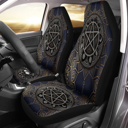 1stIreland Car Seat Cover - Celtic Wicca Pentacle Car Seat Cover A35