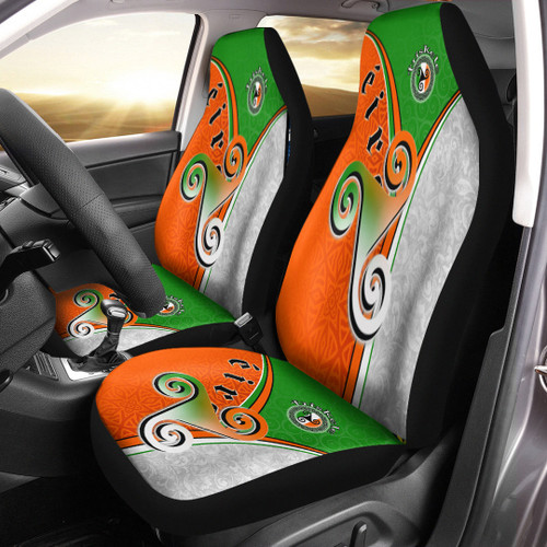 1stIreland Car Seat Cover - Ireland Trsikele Celtic Pattern Car Seat Cover A35