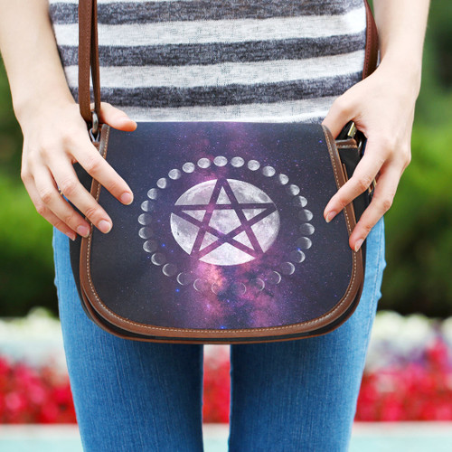 1stIreland Saddle Bag - Celtic Wicca Occult Emblem of Witchcraft Saddle Bag A35