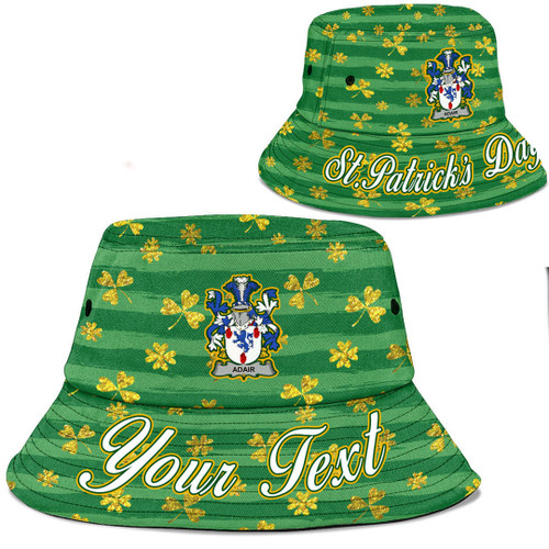 Ireland Adair Irish Family Crest Bucket Hat - Luxury Golden Irish Shamrock A7