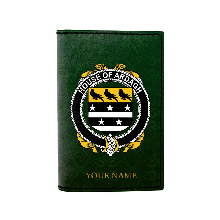 (Laser Personalized Text) Ardagh Family Crest Minimalist Wallet K6