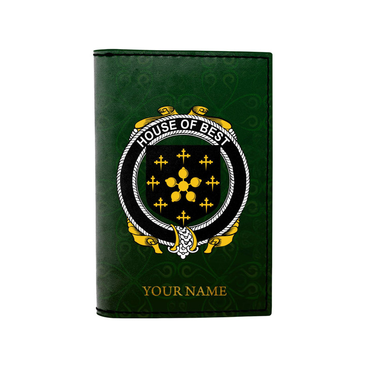 (Laser Personalized Text) Best Family Crest Minimalist Wallet K6