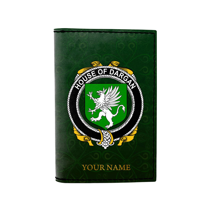 (Laser Personalized Text) Dargan or McDeargan Family Crest Minimalist Wallet K6