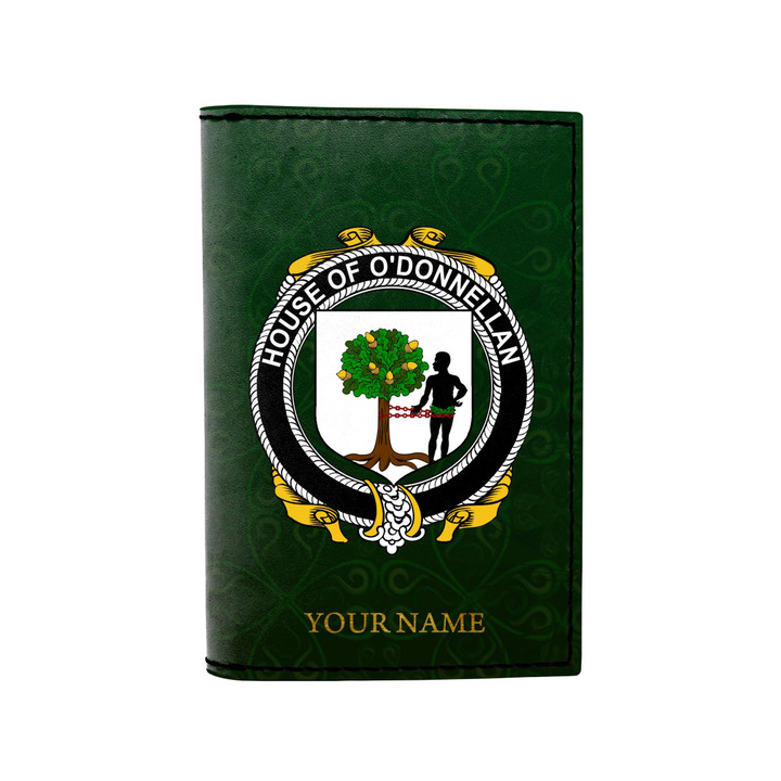 (Laser Personalized Text) Donnellan or O'Donnellan Family Crest Minimalist Wallet K6