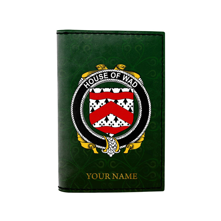 (Laser Personalized Text) Wad Family Crest Minimalist Wallet K6
