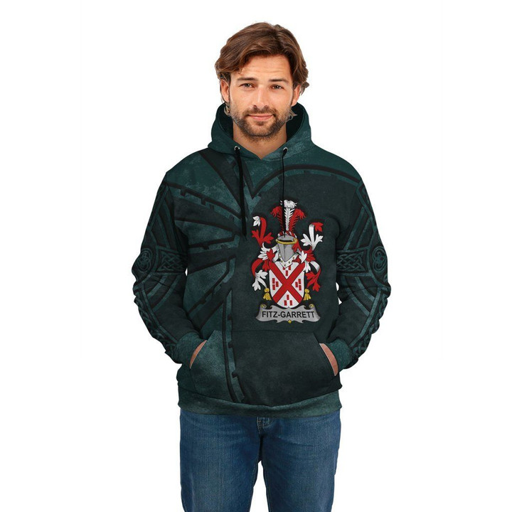 (Personalized) Ireland Surname Hoodie, Family Crest Coat Of Arms Pullover Hoodie
